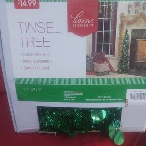 Element Festive Green Tinsel Tree